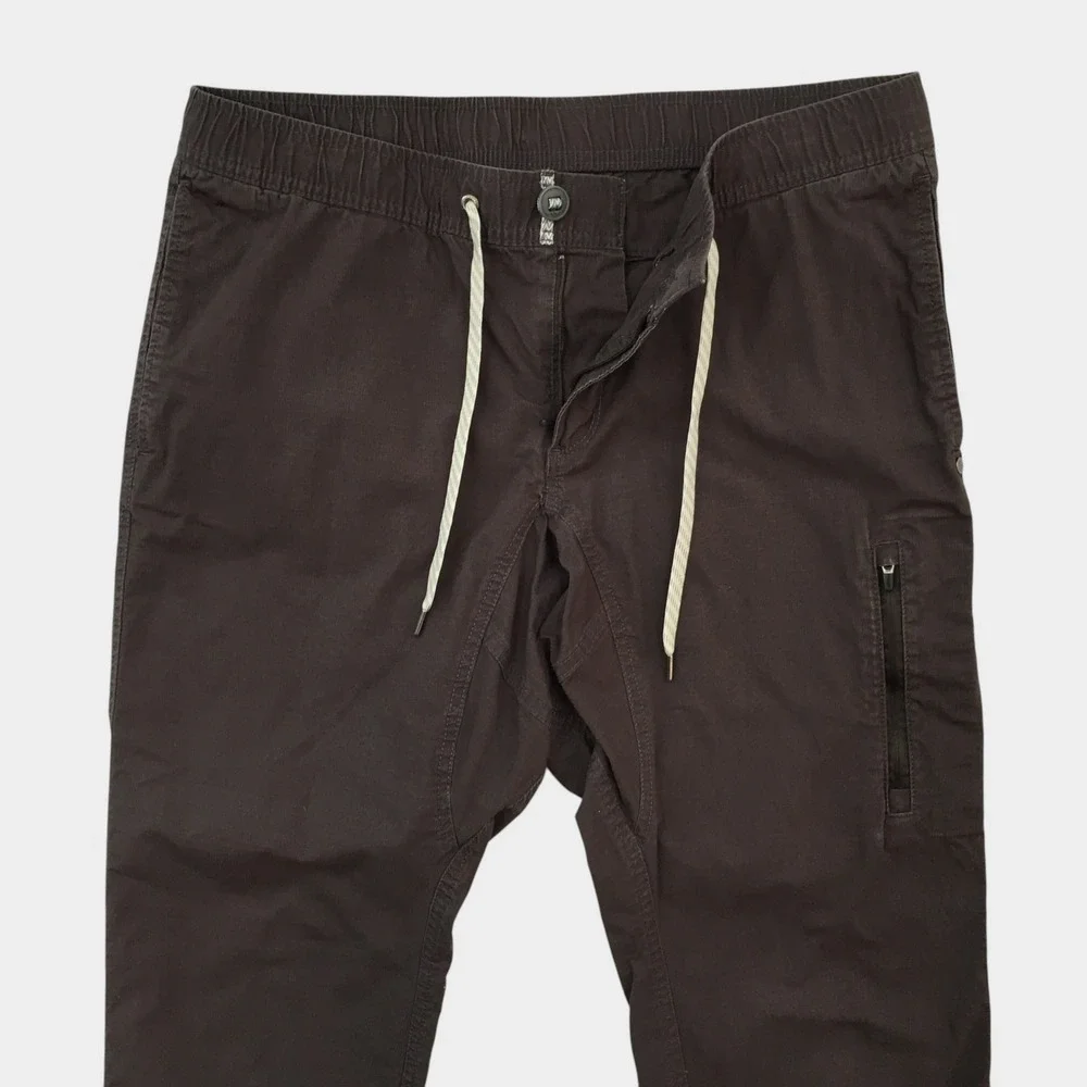 Vuori Ripstop Climber Pant Mens Large Dark Oregano Brown Elastic Waist Jogger